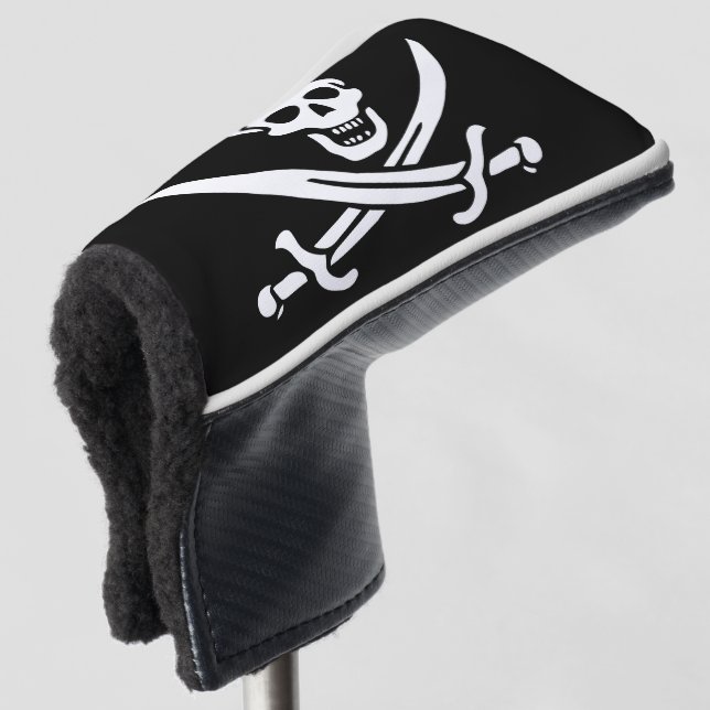 Piratenflagge Golf Headcover (3/4 Vorderseite)
