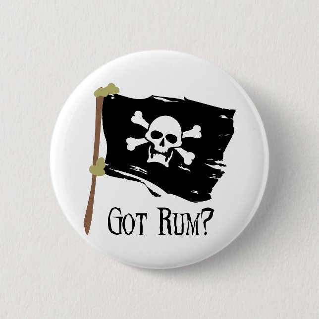 Piratenflagge got Rum Button (Vorderseite)