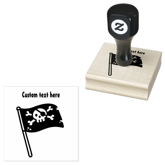 Piratenflagge Gummistempel (Stempel)