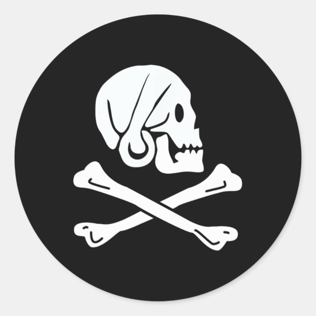 Piratenflagge Henry Every Pirate Flag Runder Aufkleber (Vorderseite)