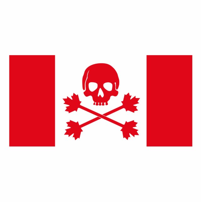 Piratenflagge in Kanada Freistehende Fotoskulptur (Vorne)