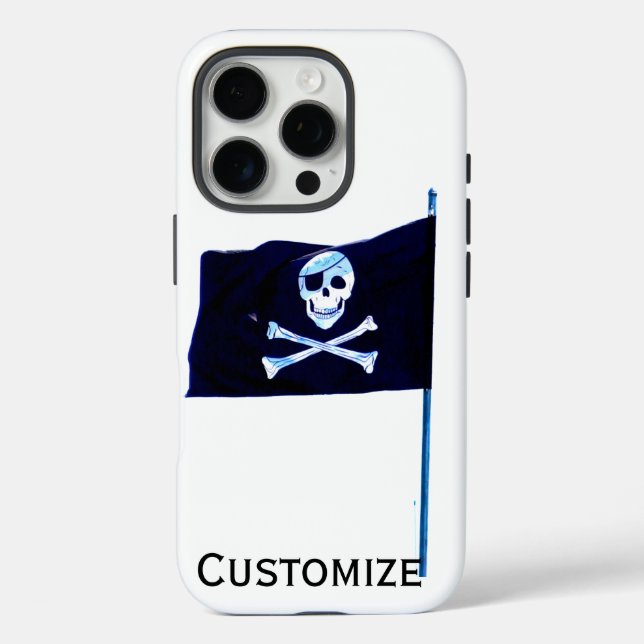 Piratenflagge iPhone 16 Pro Hülle (Rückseite)