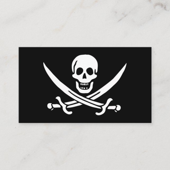 Piratenflagge Jack Rackham Visitenkarte (Vorderseite)