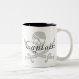 Piratenflagge-Kapitän Zweifarbige Tasse