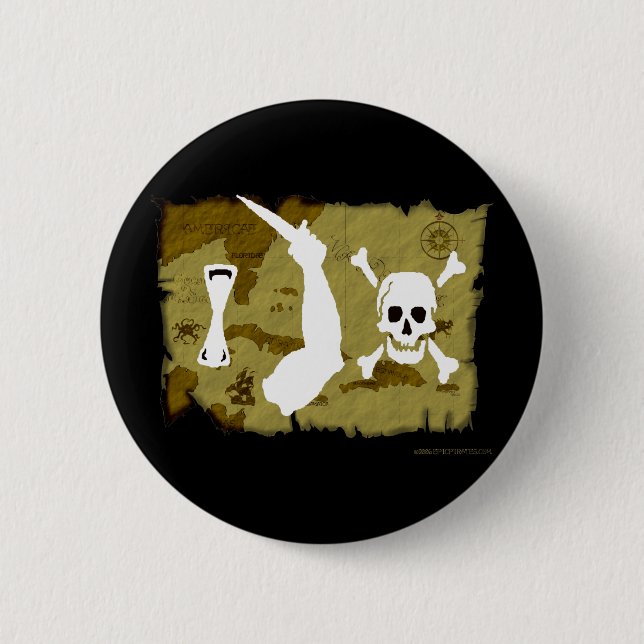 Piratenflagge-Karte #7 Button (Vorderseite)