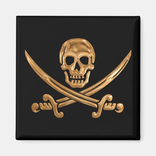 Piratenflagge Magnet (Vorne)