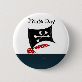 Piratenflagge mit Querfeldern Button