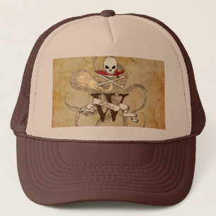 Piratenflagge Monogramm Truckerkappe