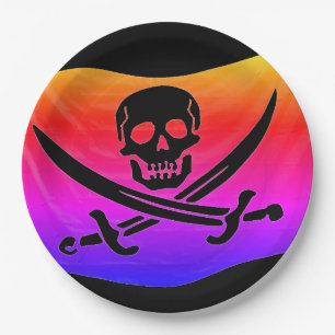 Piratenflagge Pappteller