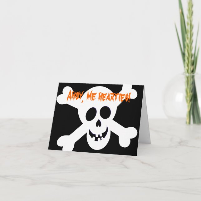 Piratenflagge-Party Einladungen (Vorderseite)