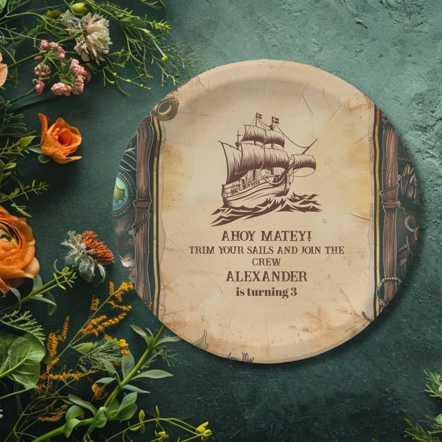 Piratenflagge Pirate Birthday Party Pappteller (Von Creator hochgeladen)