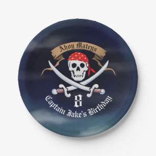 Piratenflagge Pirate Birthday Party Pappteller