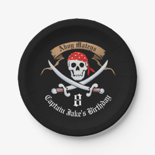 Piratenflagge Pirate Birthday Party Pappteller