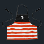 Piratenflagge Pirate Black und Red Birthday Kids Schürze<br><div class="desc">Piratenflagge mit roten und weißen Streifen; Auswahl jeder Größe,  nicht nur für Kinder</div>