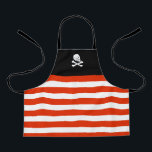 Piratenflagge Pirate Black und Red Birthday Kids Schürze<br><div class="desc">Piratenflagge mit roten und weißen Streifen; Auswahl jeder Größe, nicht nur für Kinder</div>