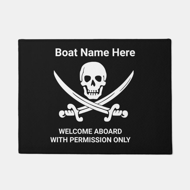 Piratenflagge Pirate Custom Boat Fußmatte (Vorderseite)