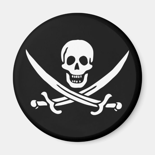 Piratenflagge Pirate Flag Magnet (Vorne)