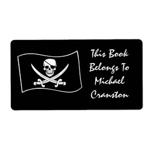 Piratenflagge Pirate Label