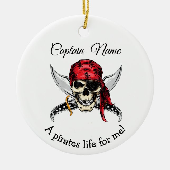 PIRATENFLAGGE Pirate Legend Keramik Ornament (Vorne)