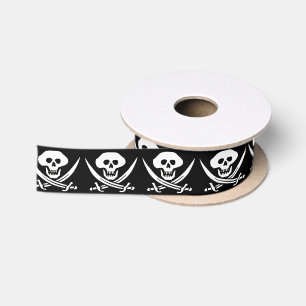 Piratenflagge Pirate Skull Bones Satinband