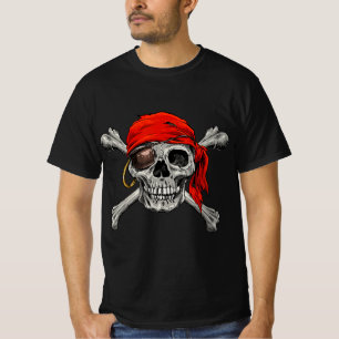 Piratenflagge Pirate Skull Crossbones Halloween T-Shirt
