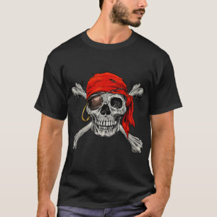 Piratenflagge Pirate Skull Crossbones Halloween T-Shirt