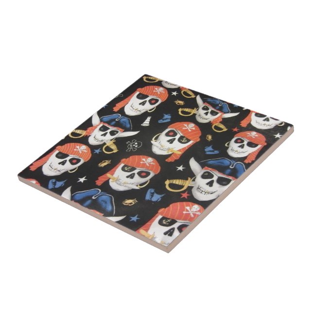 Piratenflagge Pirate Skulls Fliese (Seite)