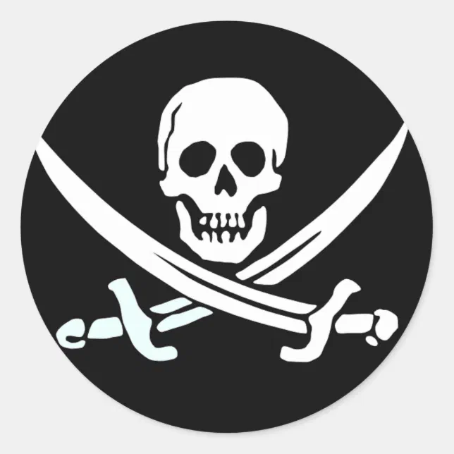 Piratenflagge-Piraten-Aufkleber Runder Aufkleber