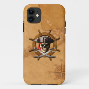 Piratenflagge-Piraten-Rad iPhone 11 Hülle