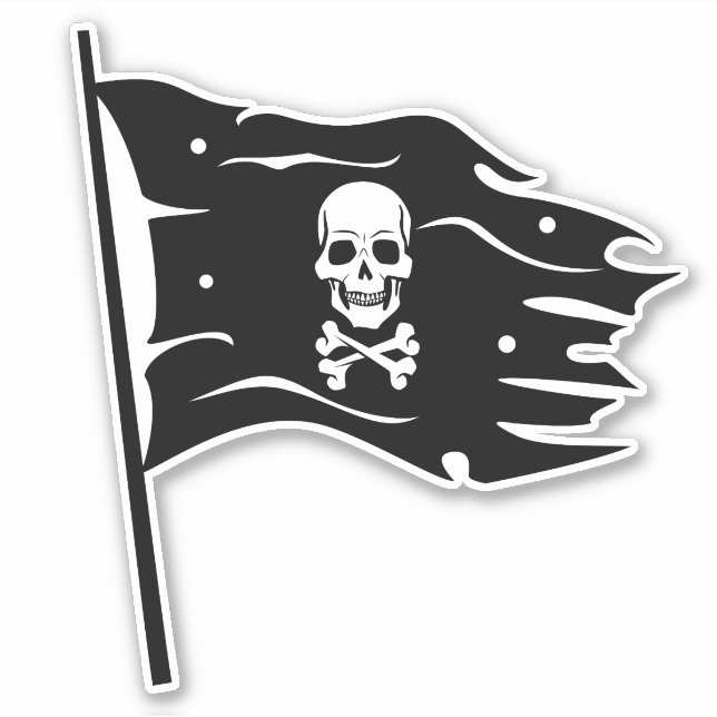 Piratenflagge - Piratenflagge Aufkleber (Vorderseite)