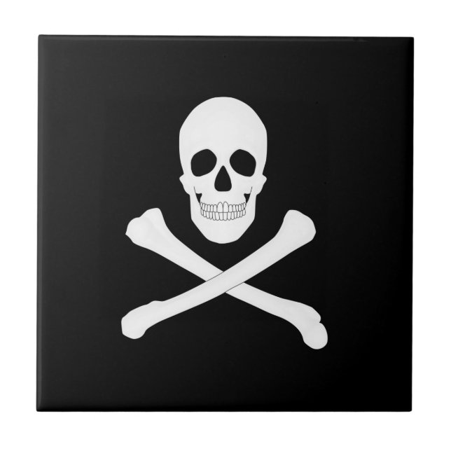 Piratenflagge (Piratenflagge) Fliese (Vorderseite)