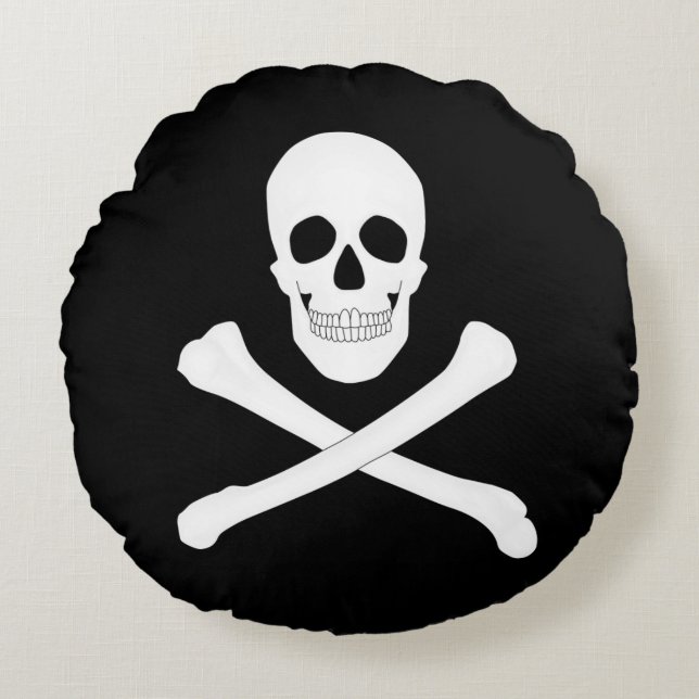Piratenflagge (Piratenflagge) Rundes Kissen (Vorderseite)