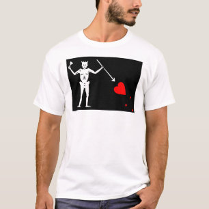 Piratenflagge Piratenflagge Skelett Hallow T-Shirt