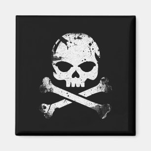 Piratenflagge Piratenhügel und Kreuzbeinflagge Hal Magnet