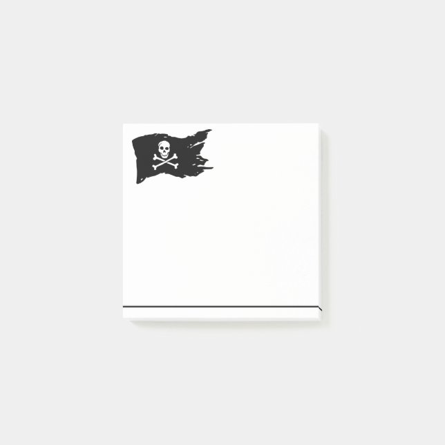 Piratenflagge Post it Notes Post-it Klebezettel (Vorderseite)