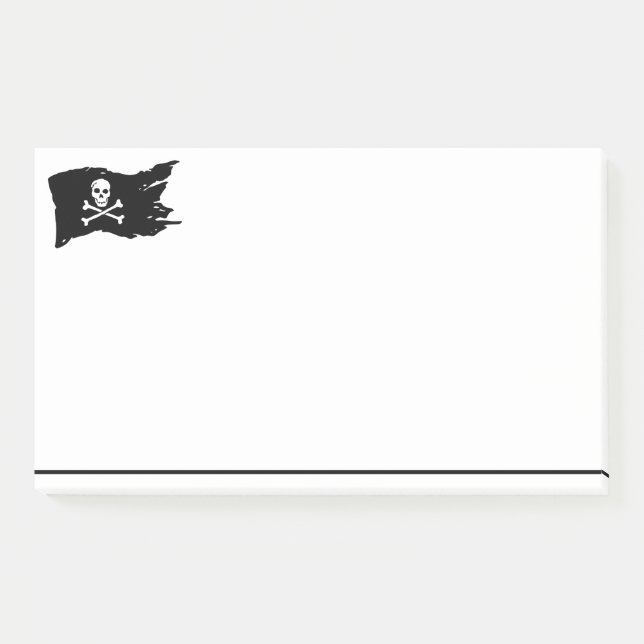 Piratenflagge Post it Notes Post-it Klebezettel (Vorderseite)