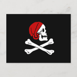 Piratenflagge Postkarte