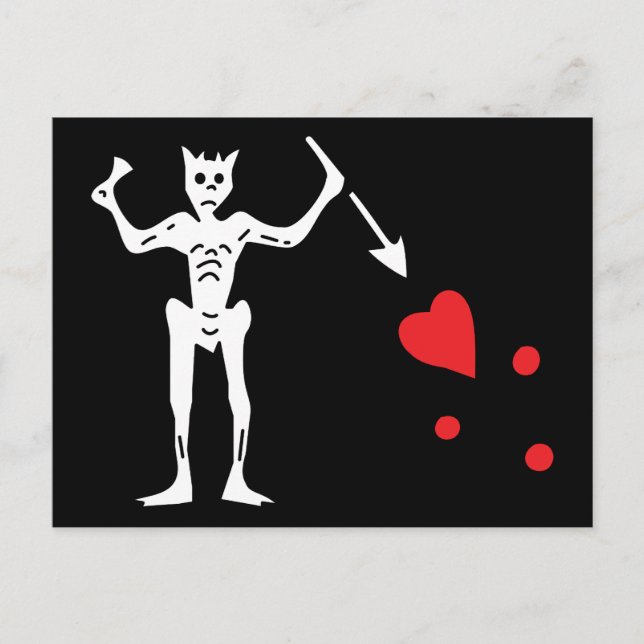 Piratenflagge Postkarte (Vorderseite)