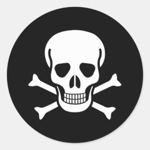 Piratenflagge Runder Aufkleber
