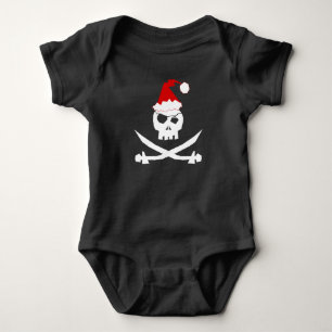 Piratenflagge Santa +{ Pirate Skull }+ Baby Strampler