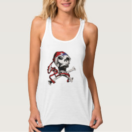 Piratenflagge Schädel und Kreuzknochen Tank Top