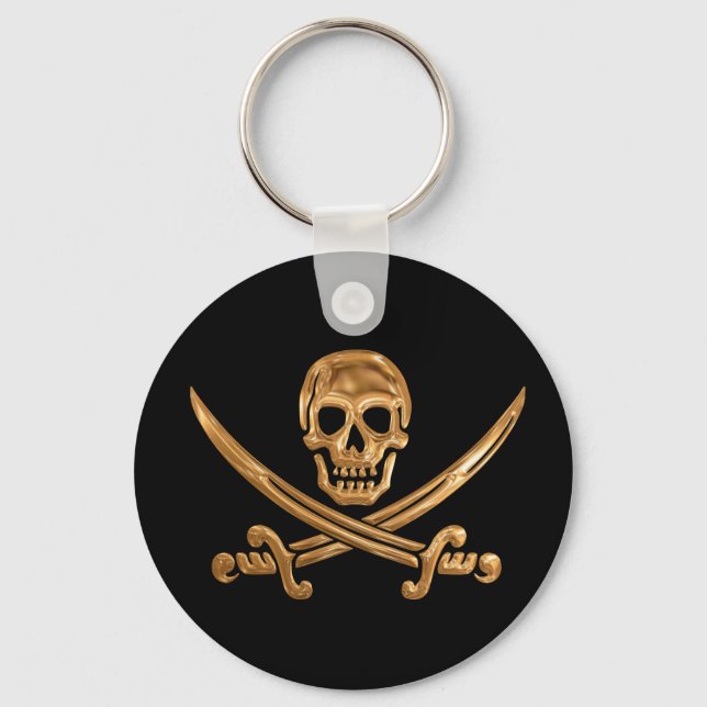 Piratenflagge Schlüsselanhänger (Vorderseite)