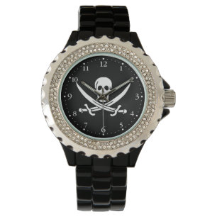 Piratenflagge Skull Crossed Schwerter Armbanduhr