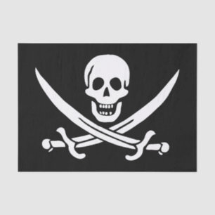 Piratenflagge Skull Crossed Schwerter Seidenpapier