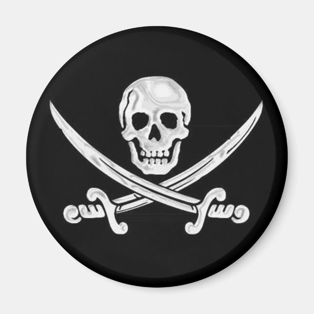 Piratenflagge Skull Magnet (Vorne)