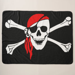 PIRATENFLAGGE SKULL und CROSS BONES Sherpadecke