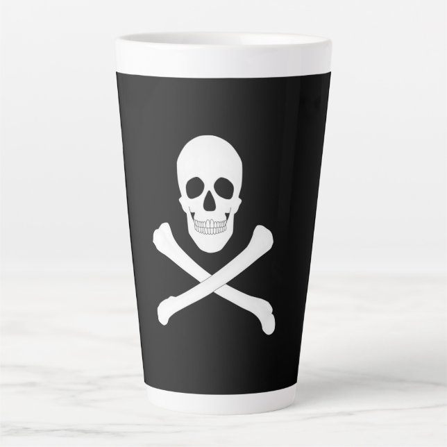 Piratenflagge (Skull und Crossbones) (Piratenflagg Milchtasse (Vorderseite)