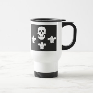 PIRATENFLAGGE SKULL UND DREI LILIES FLAG REISEBECHER