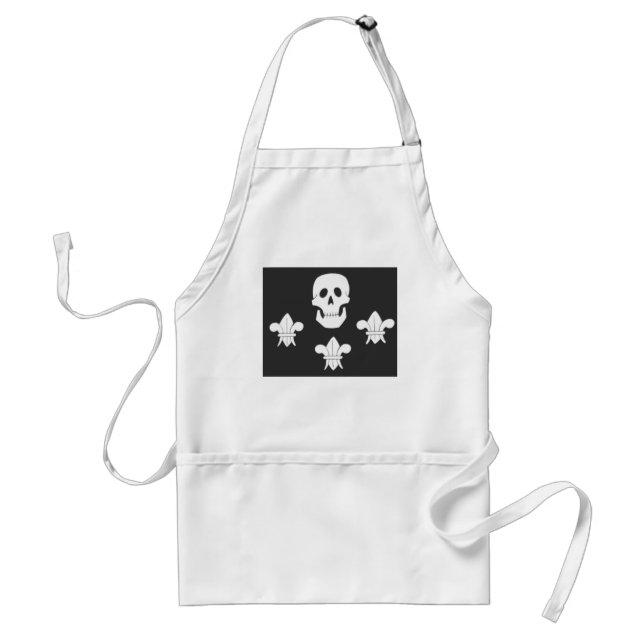 PIRATENFLAGGE SKULL UND DREI LILIES FLAG SCHÜRZE (Vorne)