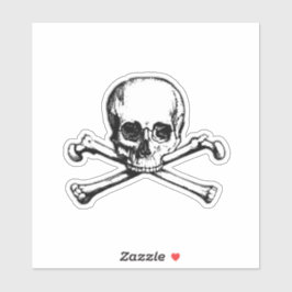Piratenflagge Skull und Kreuzknochen Pirate Aufkleber